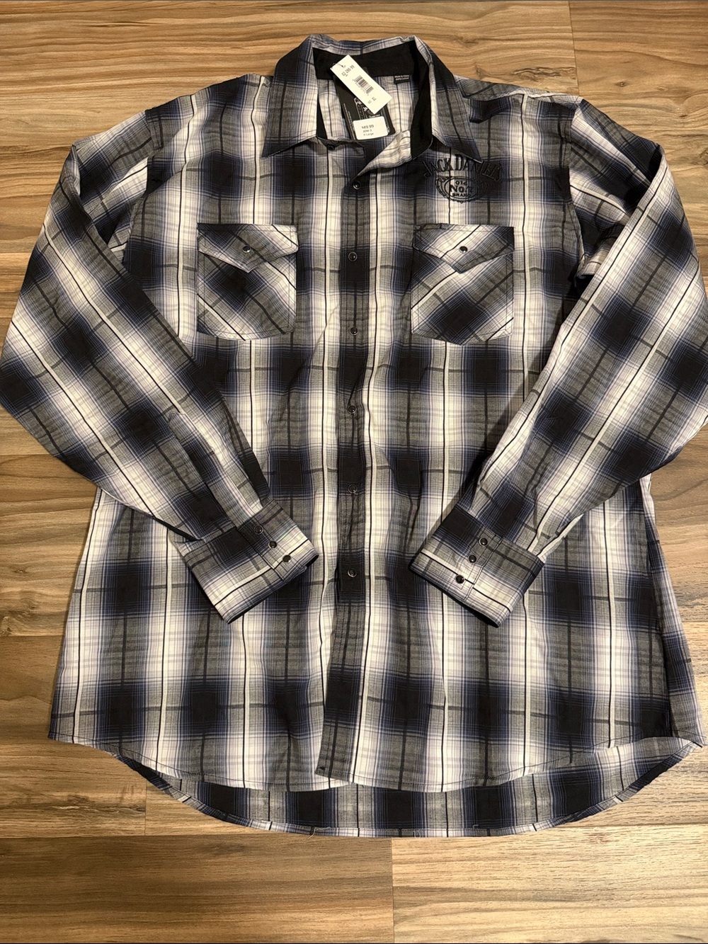 Jack Daniels Old No. 7 Mens XL Button Down Shirt Embroidered Pearl Snaps NWT